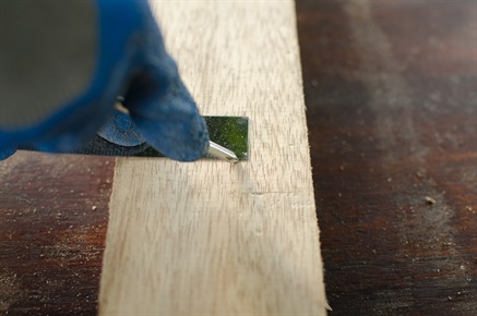 Marking wood for rabbet joint