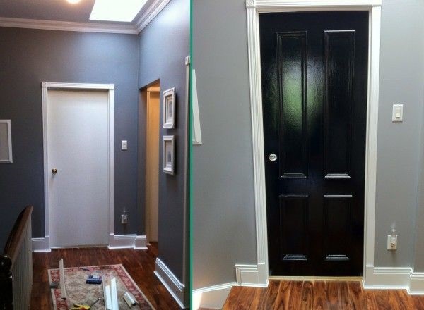 before and after or refurbished door