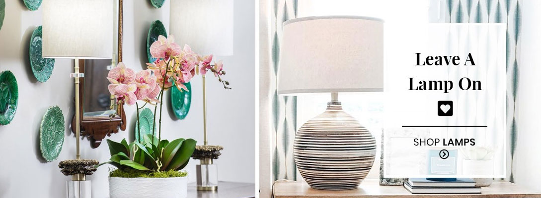 Stylish lamps on a table - shop all lamps