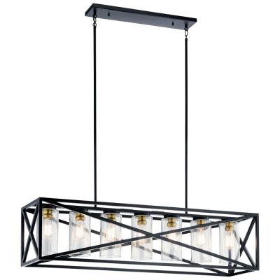 Kichler Lighting 44082bk Moorgate Seven Light Linear Chandelier