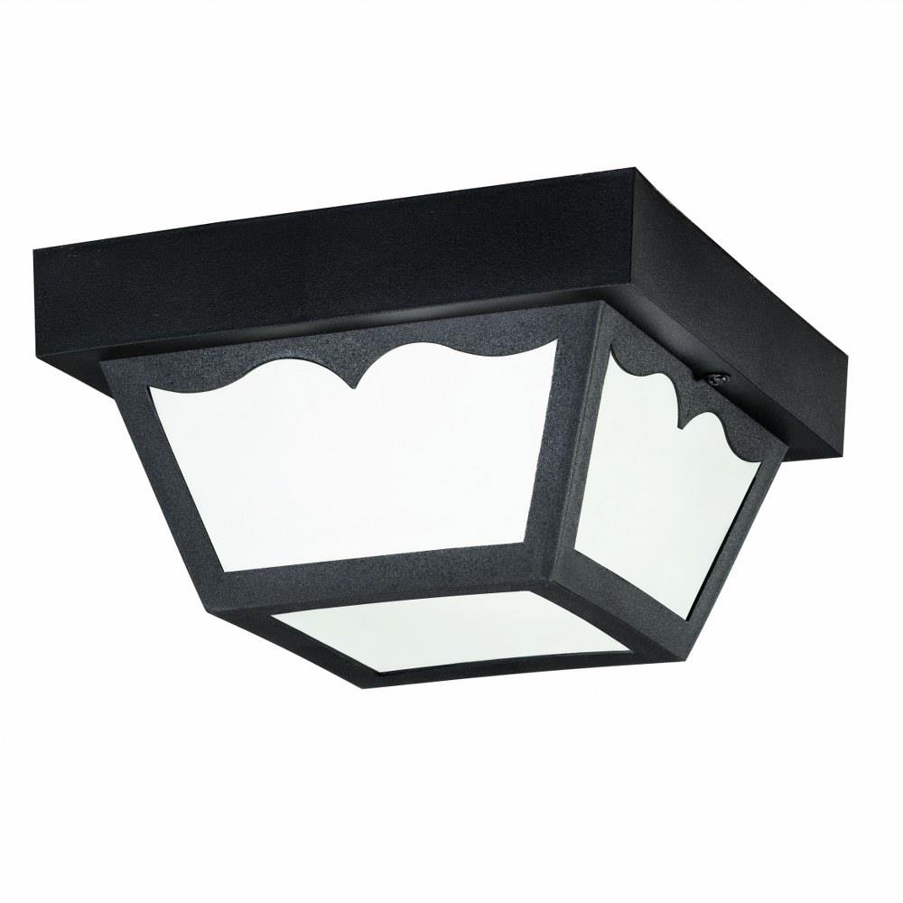 Kichler Lighting 9320 Outdoor Plastic Fixtures 1 Light Outdoor Flush Mount With Utilitarian Inspirations 4 75 Inches Tall By 8 25 Inches Wide