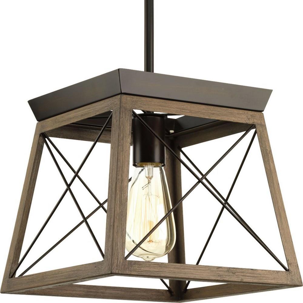 Progress Lighting P500041 Briarwood 1 Light Mini Pendant In Coastal Style 10 Inches Wide By 9 Inches High