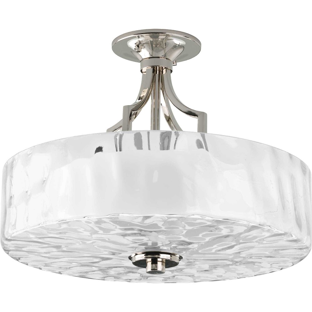 Progress Lighting P3946-104 Caress Collection 1-Light Foyer Pendant Polished Nickel HI Progress Lighting Progress Lighting P3946-104 Caress Collection 1-Light Foyer Pendant Polished Nickel HI Progress Lighting